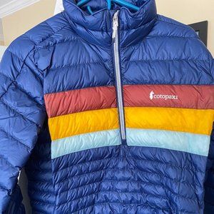 Blue Cotopaxi L Half-Zip Down Fuego Jacket NWOT